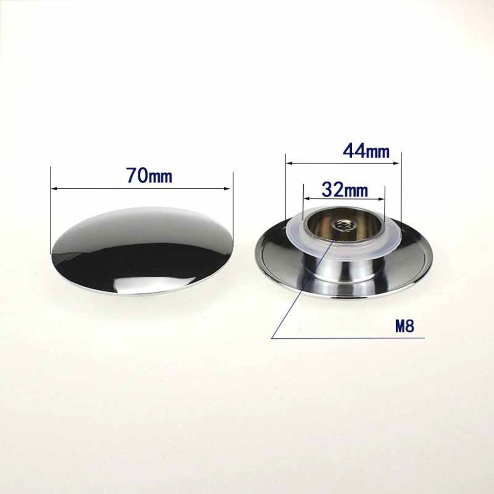 2PCS Chrome Click Clack Basin Waste Bathroom Sink Push Button Easy Pop Up Plug 70mm