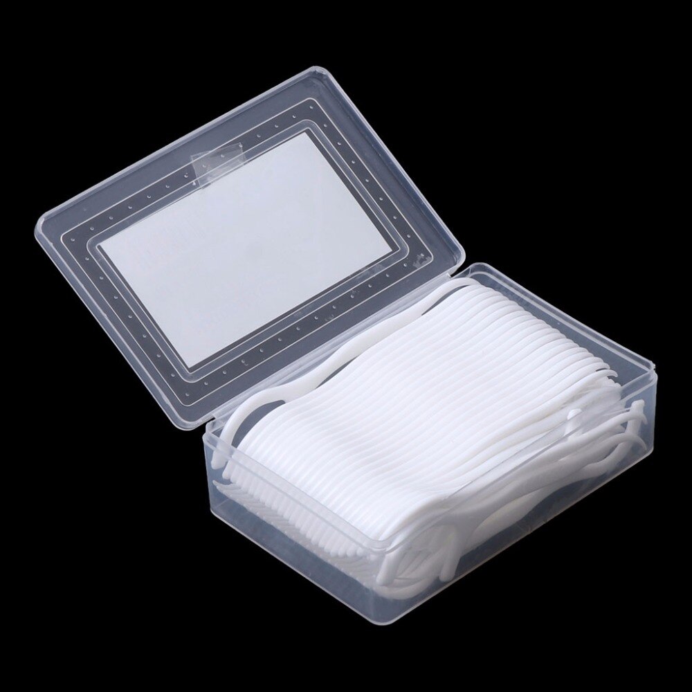 50pcs Dental Floss Flosser Picks Teeth Toothpicks Stick Tooth Clean Oral Care 7.5cm Random Package