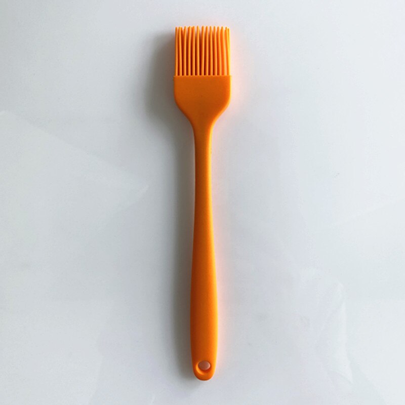Cooking Silicone Spatula Set Cookie Pastry Scraper Cake Baking Spatula Spoon Scraper For Home Kitchen Tool Utensil Convenience: Orange Brush