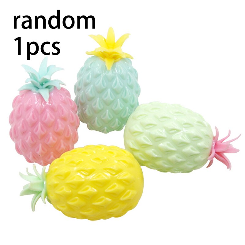 Fun Soft Ananas Anti Stressbal Stress Reliever Speelgoed Voor Kinderen Volwassen Fidget Squishy Antistress Creativiteit Leuke Fr: Big-random-1pcs