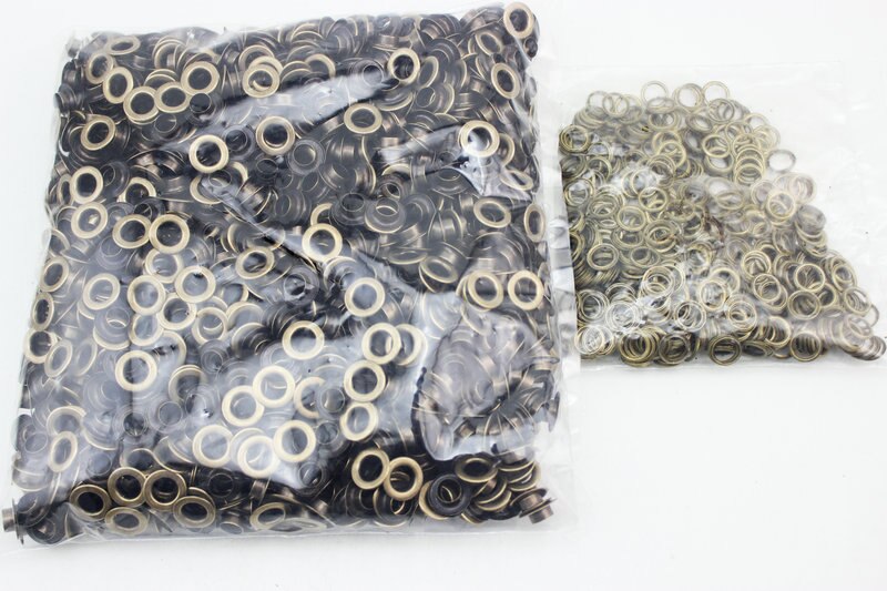 300set 10MM COPPER Antique Silver eyelets buttons clothes accessory handbag findings
