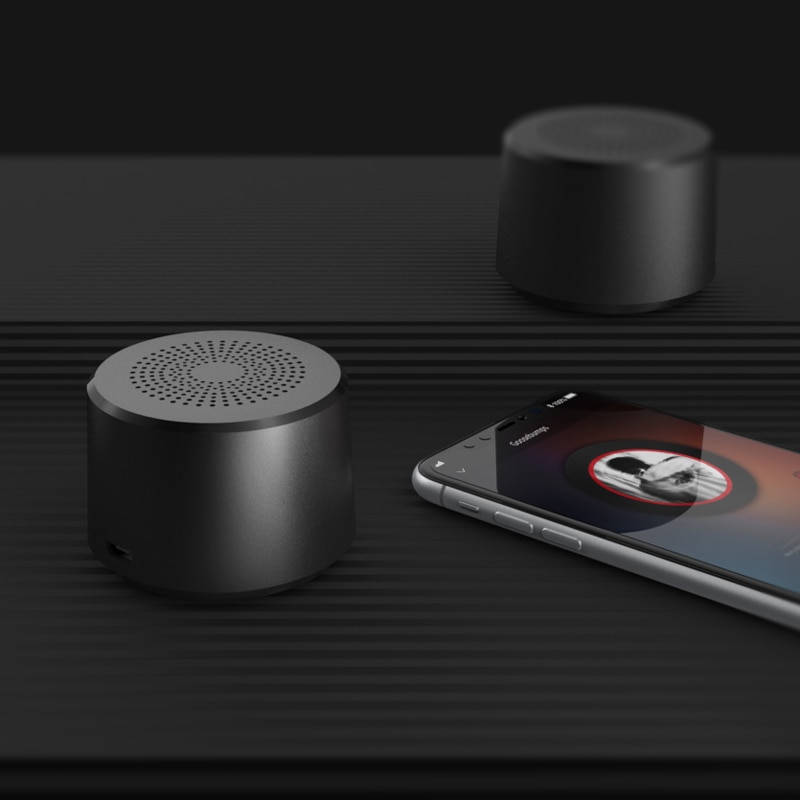 Round Portable Mini Wireless Bluetooth Speaker Subwoofer Smart Voice Control Portable Bluetooth Speaker 5 0