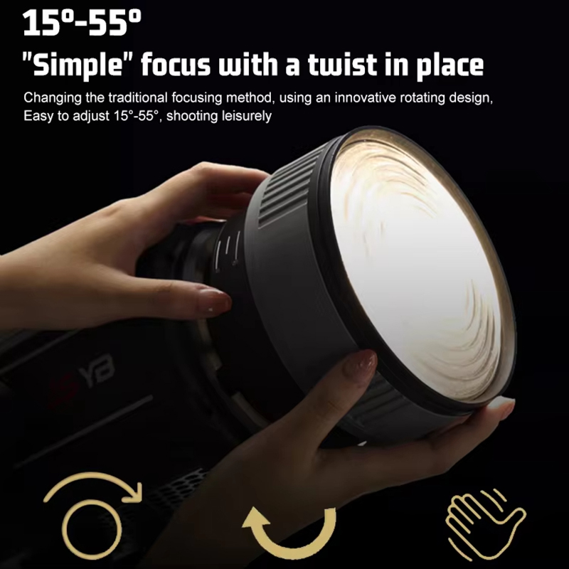 ZSYB 5X Fresnel Lens for Bowens Mount LED Photography Light for ZSYB Y500S Y500D Y300S Y300D Video Light Accessory