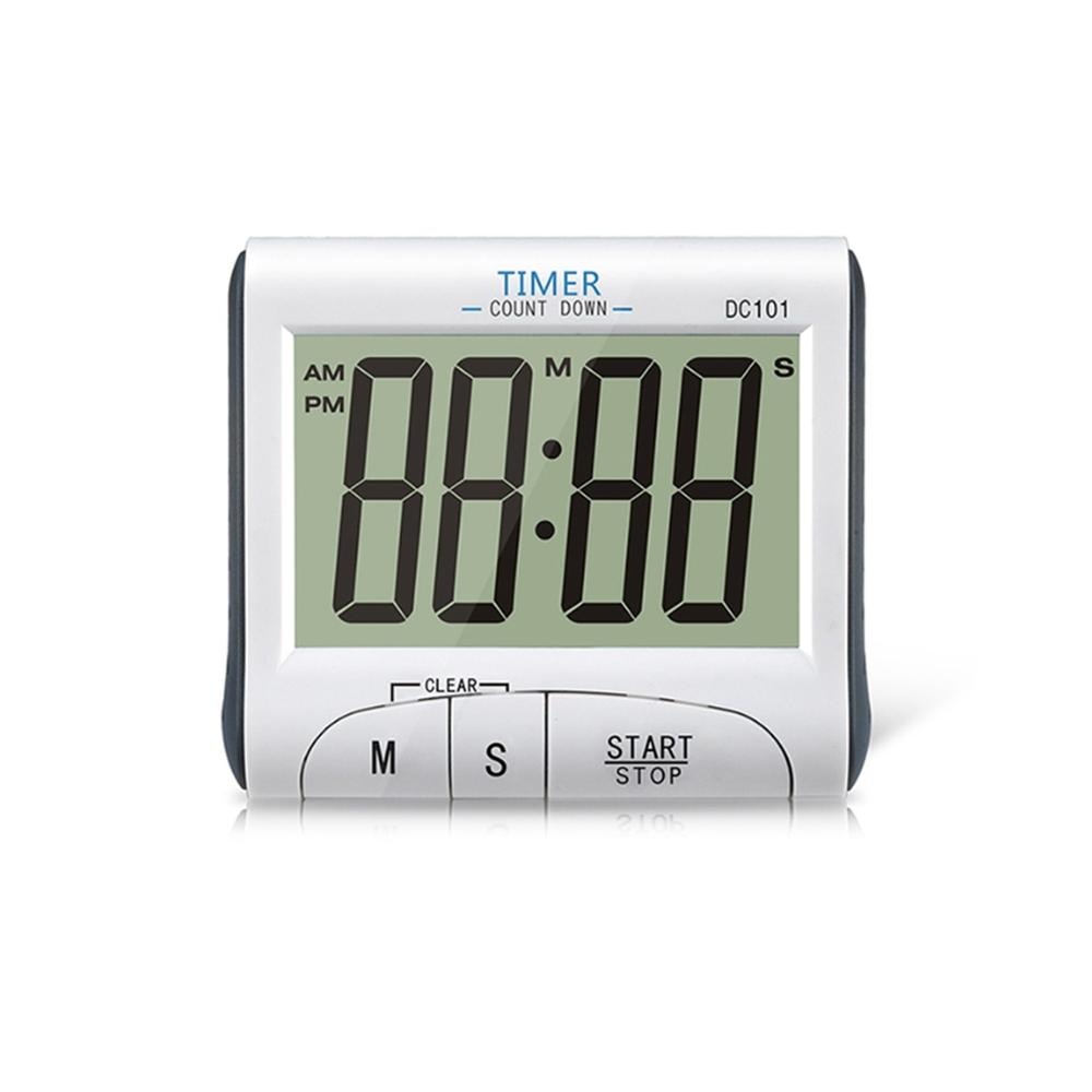 DC101 3-in-1 Digital Timer Large Screen Electronic Countdown Timer Positive Timer Electronic Clock with Magnet Bracket