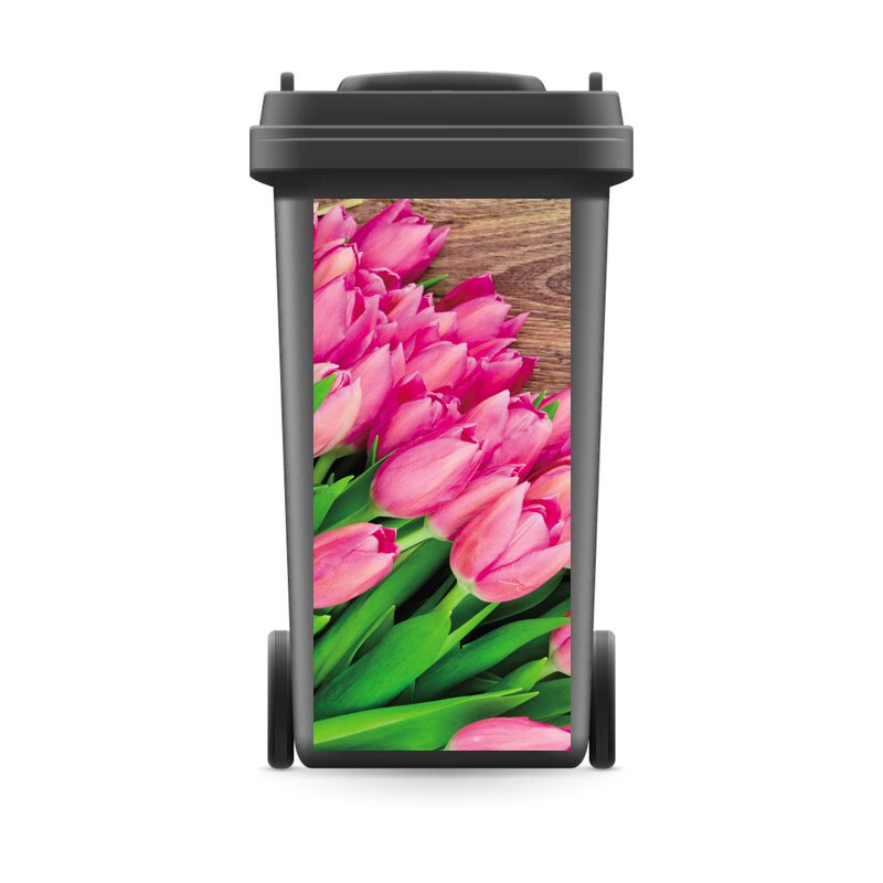 Popular DIY Rubbish Bin Sticker Vinyl Removable Waterproof Sticker Decals Ktichen Accessories Home Decoration Items: 8 / 37x82cm(For240liter)