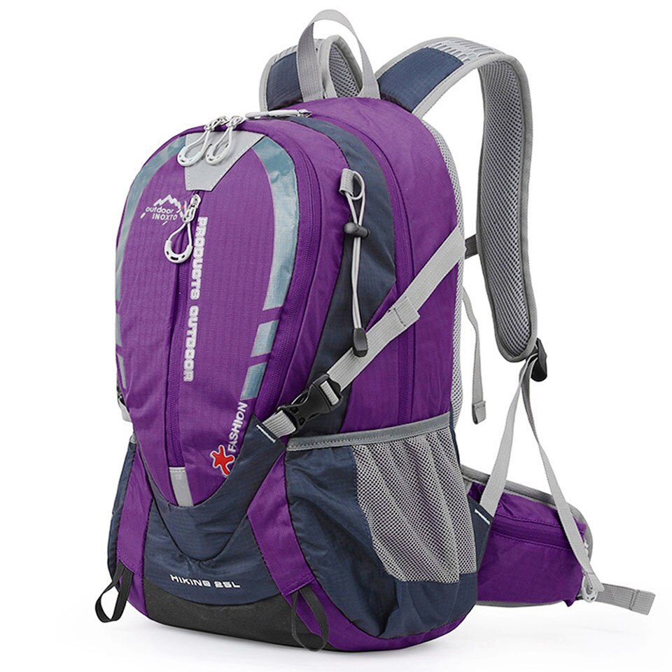 Waterproof Climbing Backpack Rucksack 25L Outdoor Sports Bag Travel Backpack Camping Hiking Backpack Women Trekking Bag For Men: Purple
