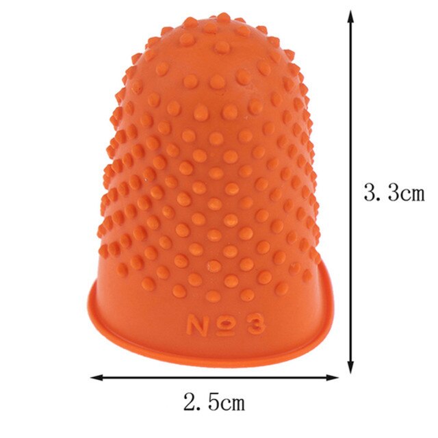 5 sztuk liczenie stożek gumy naparstek ochraniacz szycia Quilter opuszka palca rękodzieło robótki szycia akcesoria kuchenne: pomarańczowy