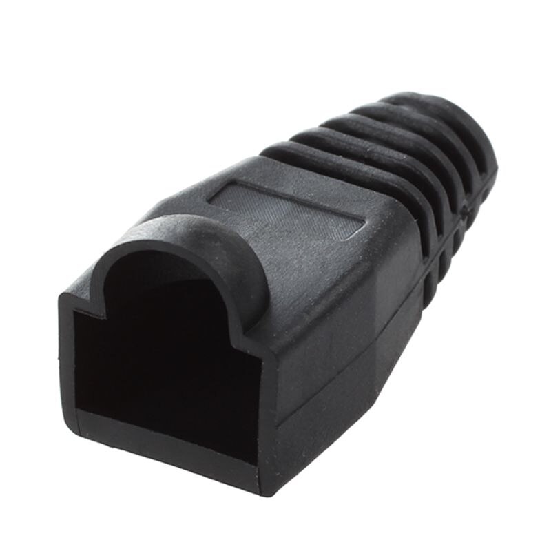 100 Pcs Soft Plastic Ethernet RJ45 Cable Connector Boots Plug Cover