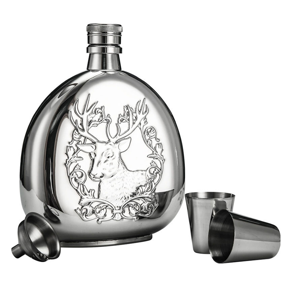 Energy – flacon d&#39;alcool en forme de cerf, en acier inoxydable 304, 17oz, petit flacon d&#39;alcool en Flagon, bouteille de vin Portable de 500ML