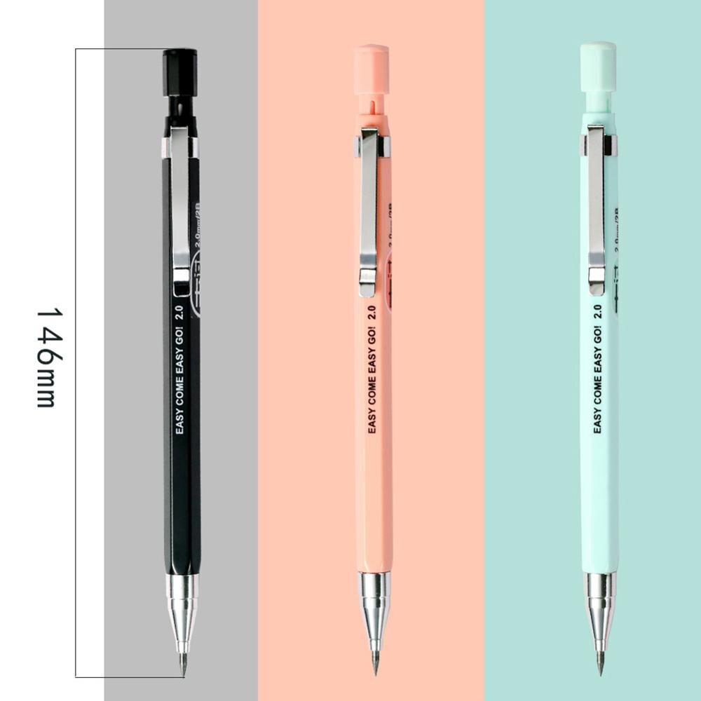 2.0mm Candy Color Mechanical Pencil Drawing Writing 2B Propelling Pencils for Kids Girl School Supplies Learning Stationery