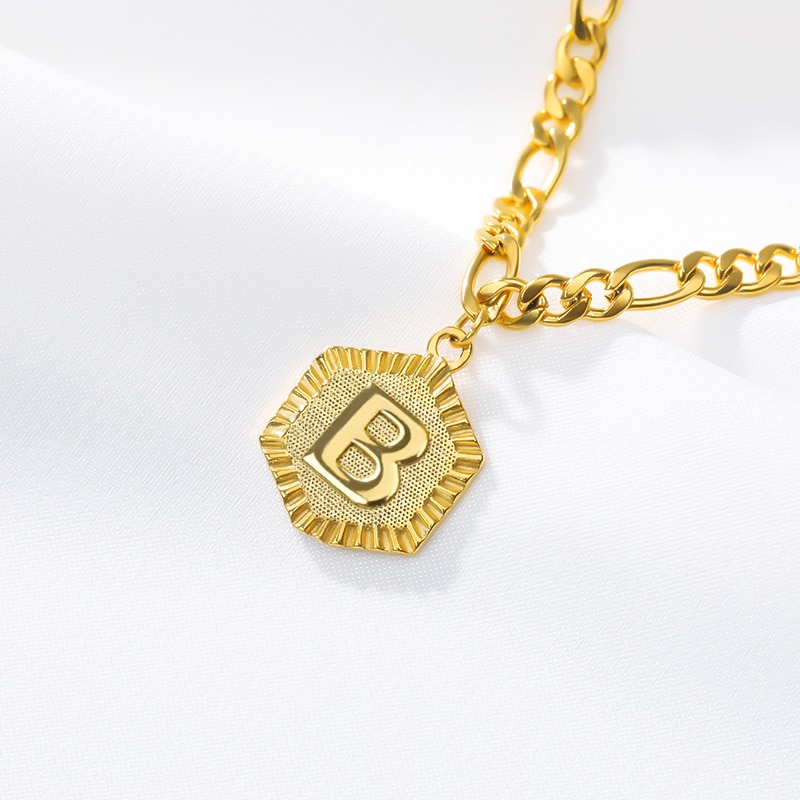 Einzel Verkaufen Goldene Sommer Hexagon Alphabet Bein Armbänder Frauen Fuß Schmuck Fuß Kette Freundschaft knapp Initial Fußkettchen