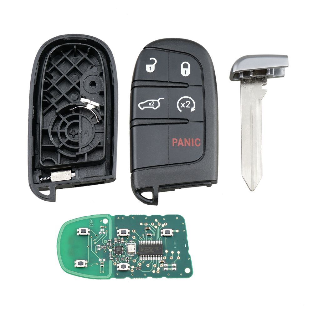 QWMEND Remote Key for Jeep Grand Cherokee Smart Car Key 433Mhz ID46/PCF7953 Chip M3N40821302