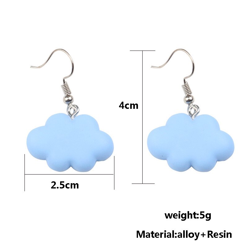 YPAY-pendientes de nubes coloridas para mujer, joyería femenina, colgante largo, aretes colgantes de , decoración Natural,