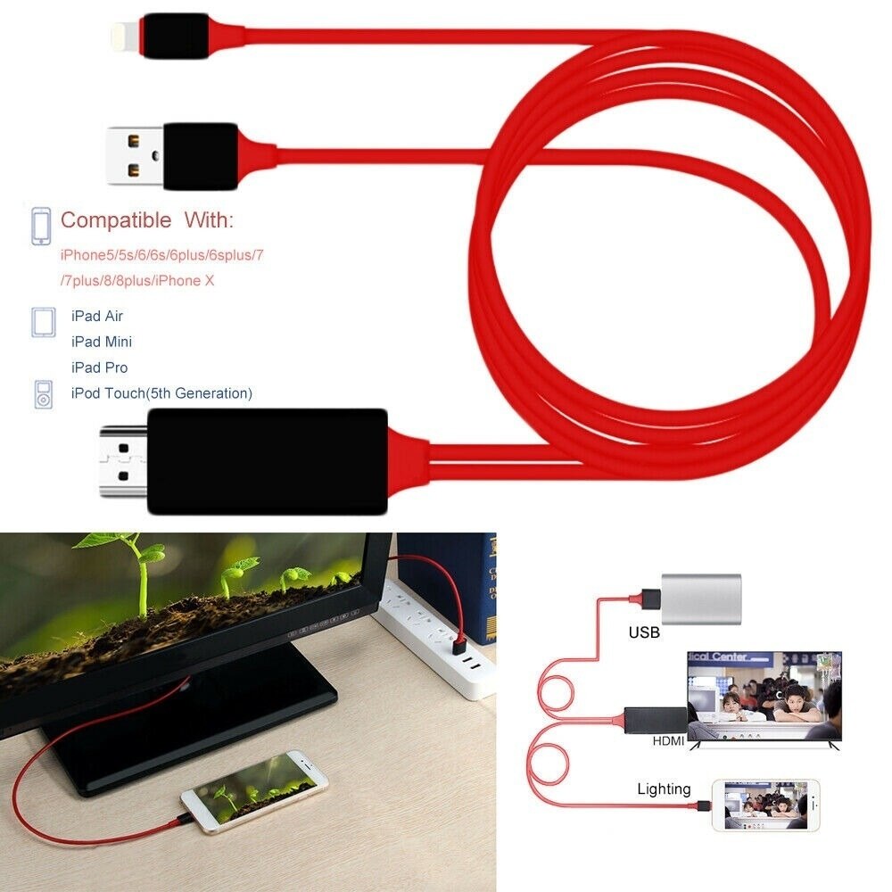 1080P HDMI Adapter Kabel für Blitz Digital AV Adapter für iPhone X 8 7 6 6 S, 8 Stift USB zu HDMI Kabel für ipad Mini Luft Profi