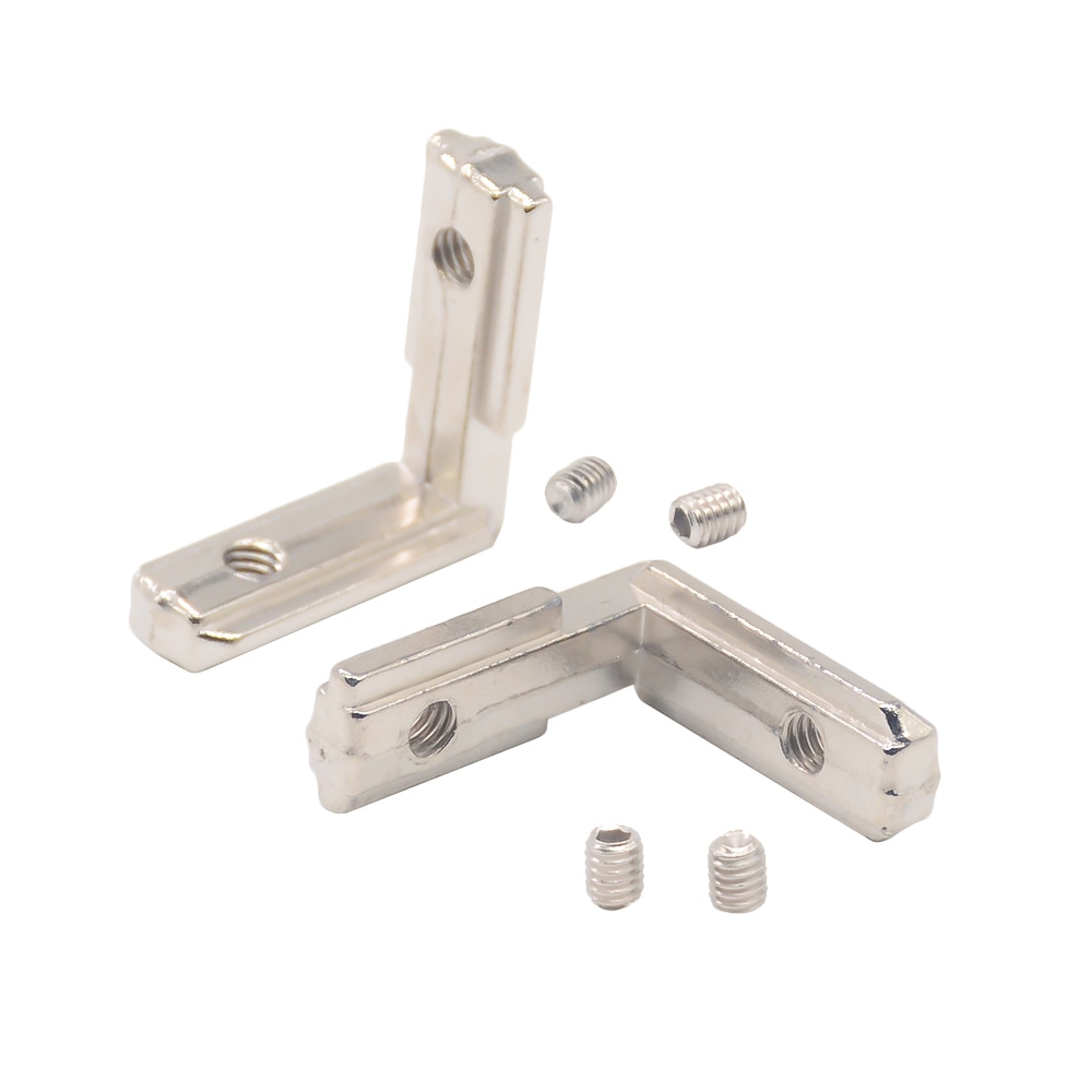 T slot l type 90 grader 3030 aluminium stik beslag fastgørelse eu standard 30/40/45 serie aluminium profil dele 3d printer