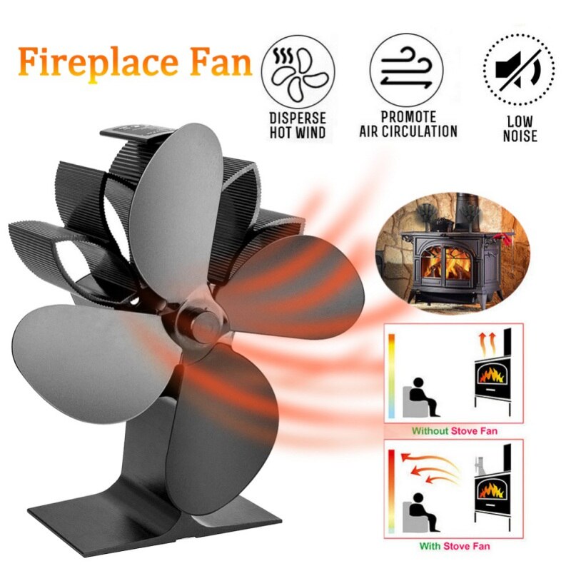 Ecofan ventilateur de cheminée Lames, noir, vent... Grandado — free download