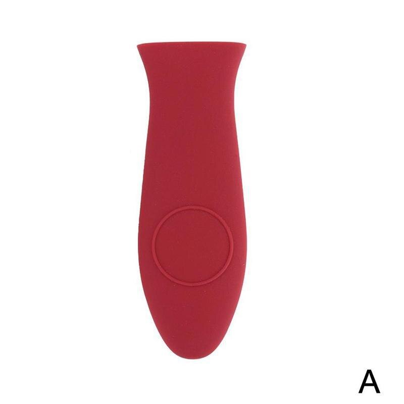 Silicone Pan Handle Holder Simple And Durable Anti Non-Slip Heat Soft Handle Pan Resistant Cover Kitchen Skid Gadget Portec I5Q2: Red