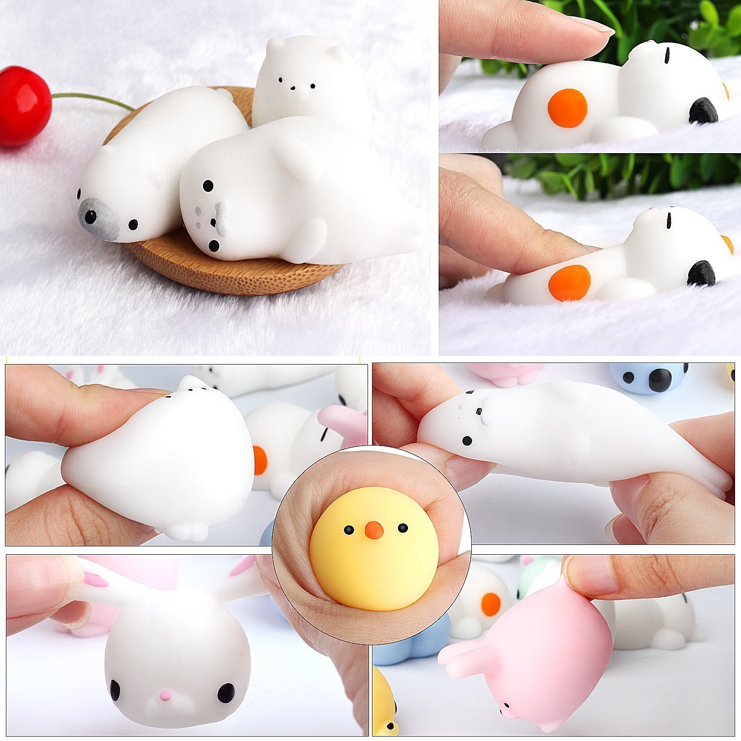 Mini ändra färg squishy söt katt antistress boll klämma stiger abreact mjuk klibbig avstressande leksaker roliga mochi leksaker