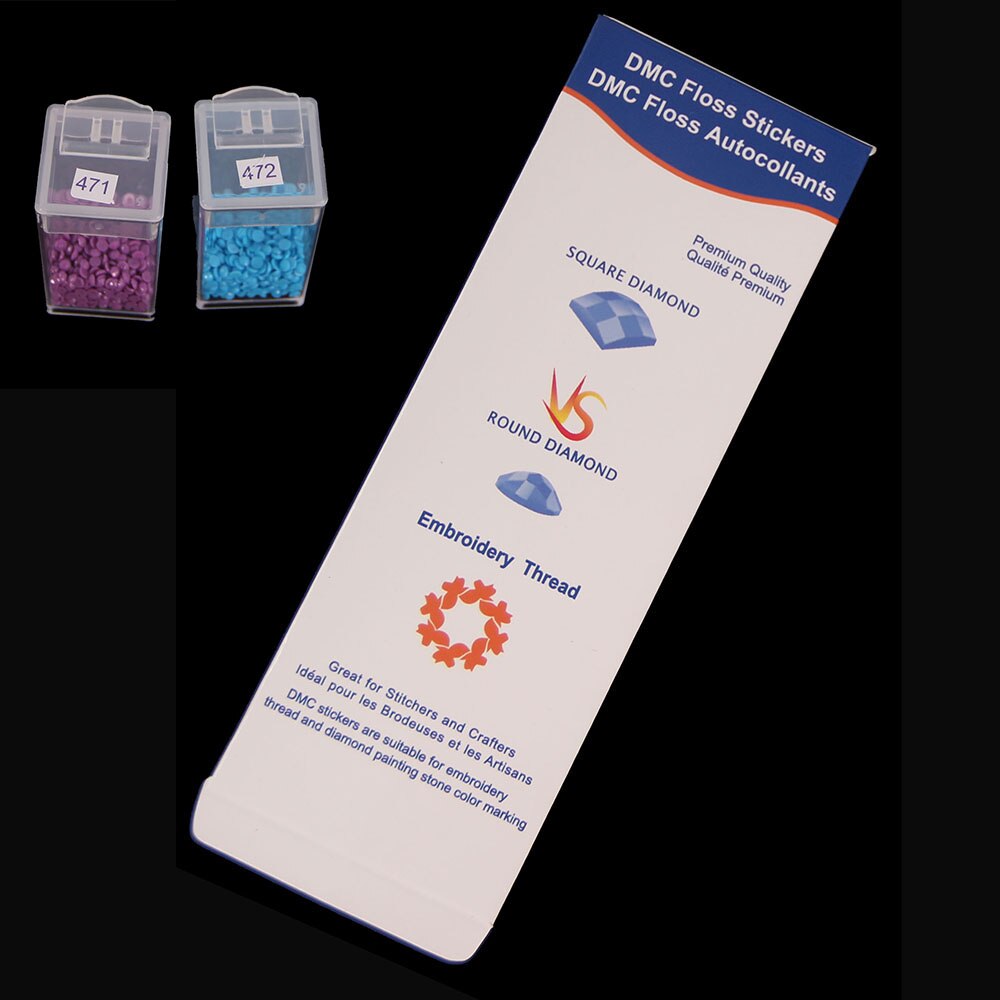 Diamond Painting Label Stickers Diamond Painting Accessory Embroidery Tools Storage Box /Bottle 447 DMC Number Label Sticker