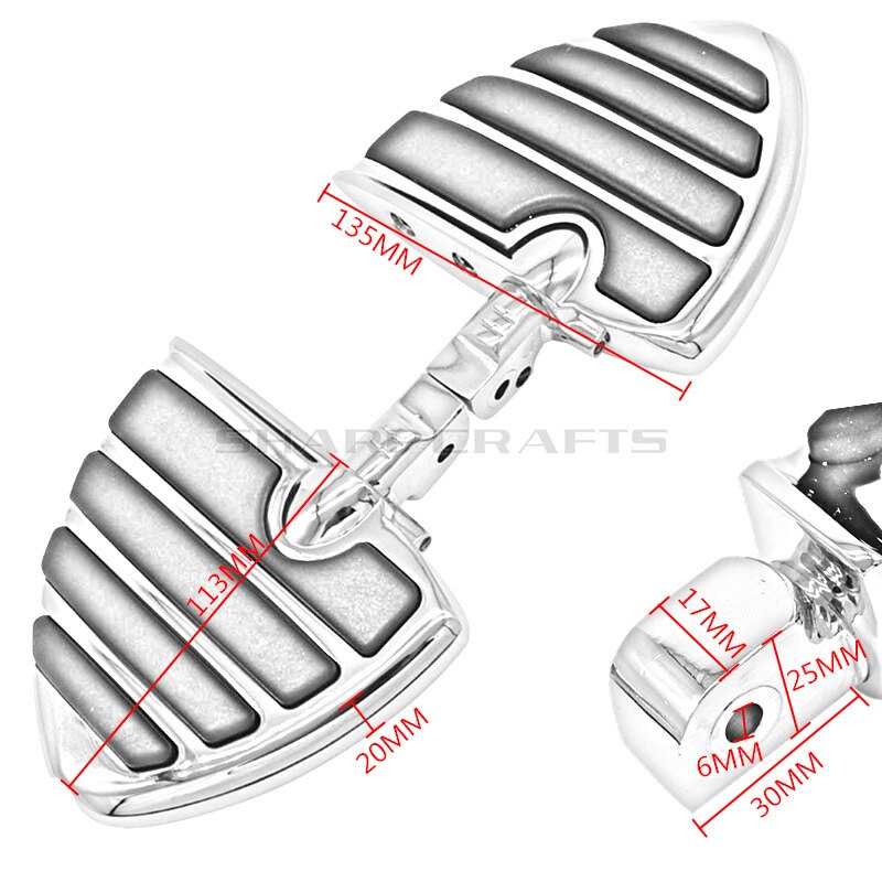 Voetsteunen voor passagier voor yamaha dragstar v-star xvs 250 xvs 650 xvs 950 ds250 ds650 ds950 ds1100 virago  xv 250 750 1100