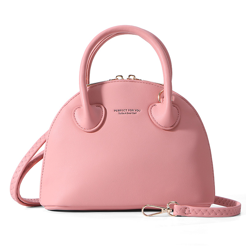 Weichen Shell Handtas Vrouwen Zacht Leer Messenger Crossbody Schoudertas Dames Tote Sac Bolsa Vrouwelijke Hand Tas: Dk Pink