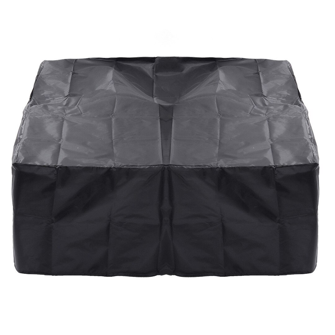 Black Waterproof Cover Fire Pit Canvas Square BBQ Dustproof Rainproof Furniture Cloth Protector Dust Cover 86*86*36cm