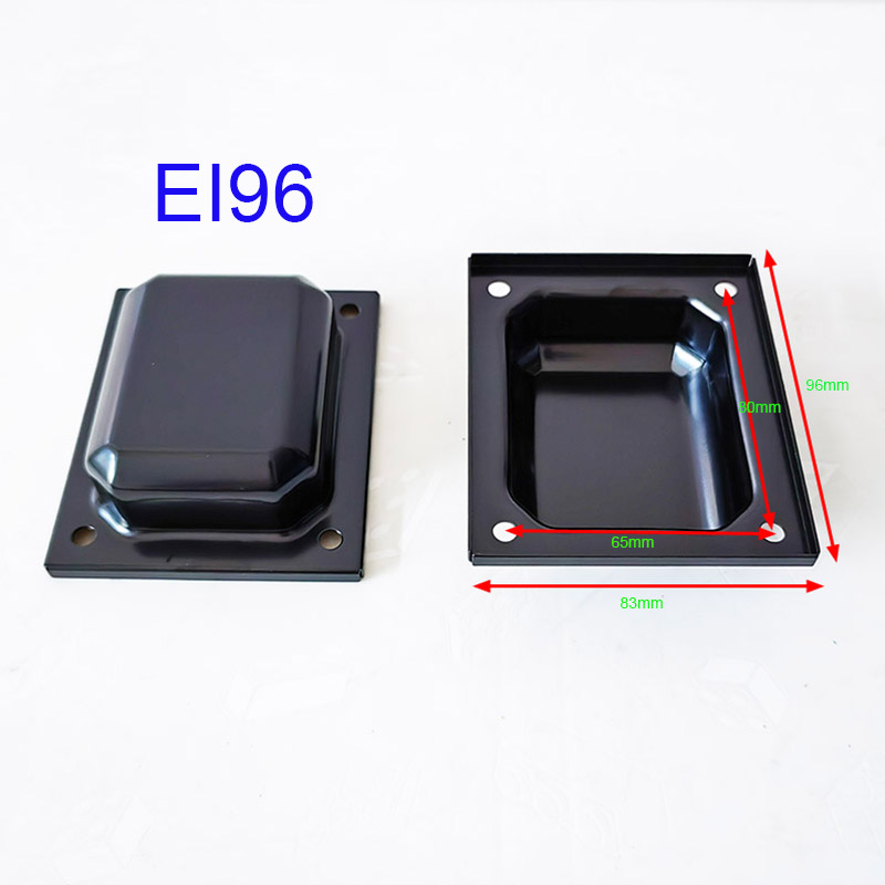 2 Stuks Transformer Cover EI76/86/96/105/114 End Bells Screening Kan Afdichting Lijkwaden Metalen Beschermende Shield luidspreker Accessoires: Sky Blue