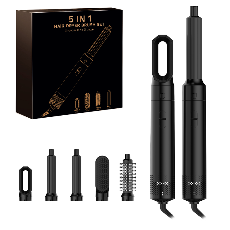 5-in-1 Föhn Kam Set Professionele Krultang Stijltang Styling Tool Airwrap Föhn Huishouden: Sky Blue / eu stekker