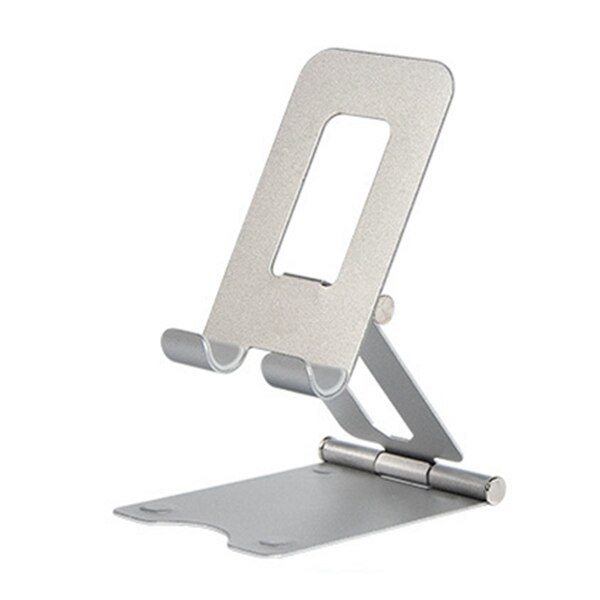 Bordshållare i aluminiumlegering bord hopfällbart förlängbart stöd skrivbord mobiltelefonhållare ställ för iphone 11 ipad justerbar: Silver-