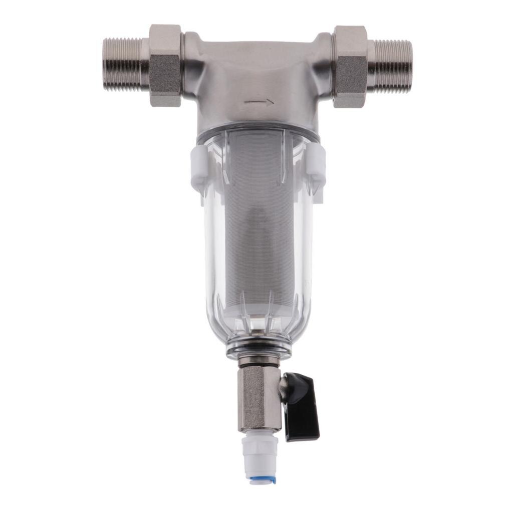 Water Prefilter System Reusable Spin Down Sediment Filter For Home Kitchen: White