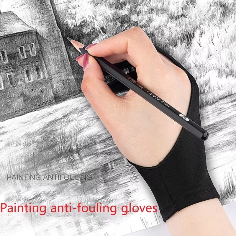 Guantes para tableta, guantes de dibujo, mano izquierda, dibujo, guante Digital para dibujar, guante gráfico, pintura, guante para tableta