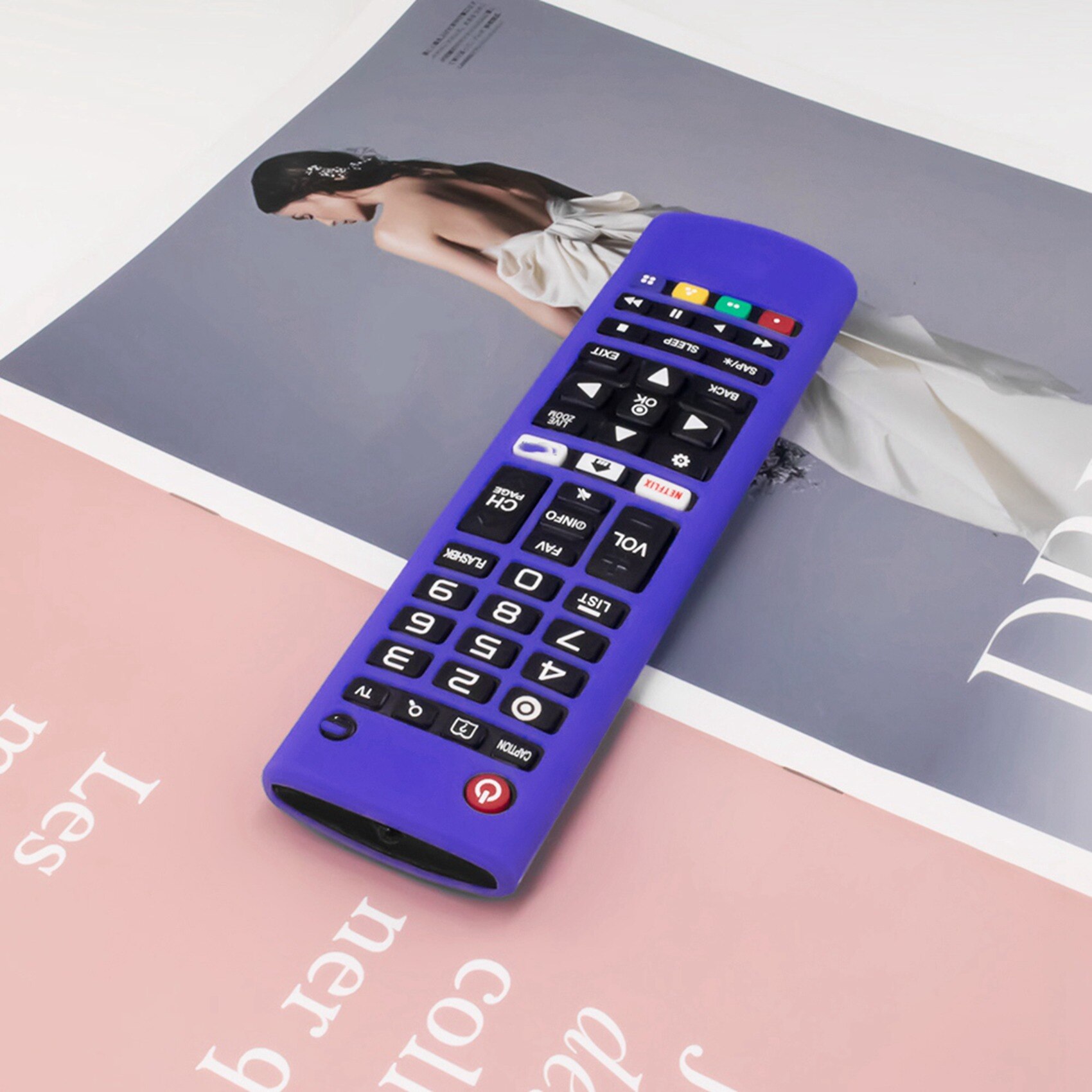 Étui en Silicone pour télécommande LG Smart TV, 2 pièces, rouge et vert lumineux