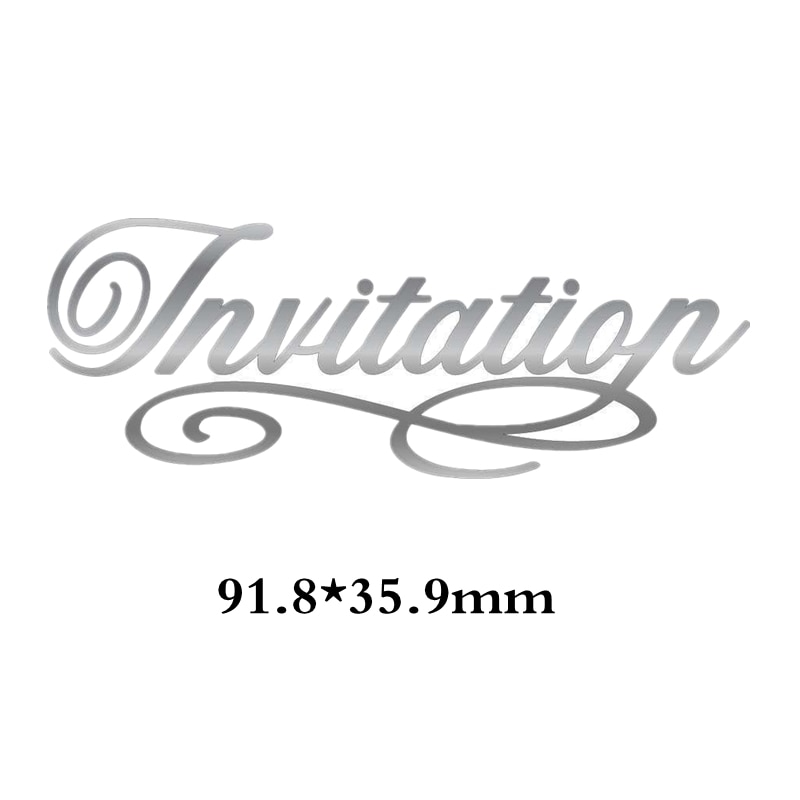 Word Letter Collection Metal Cutting Dies Stencil For Diy Scrapbooking Paper Cards Crafts Emobossing Decorationg Newest: 4 invitation