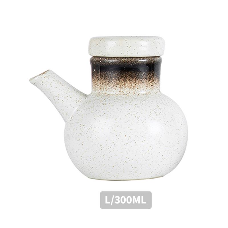 300ml japanilaistyylistä keraaminen öljy-oliivi-annostelija soijakastike kattila pieni etikka kattila kastikepurkki öljypullo astiasto maustepullo: M 05
