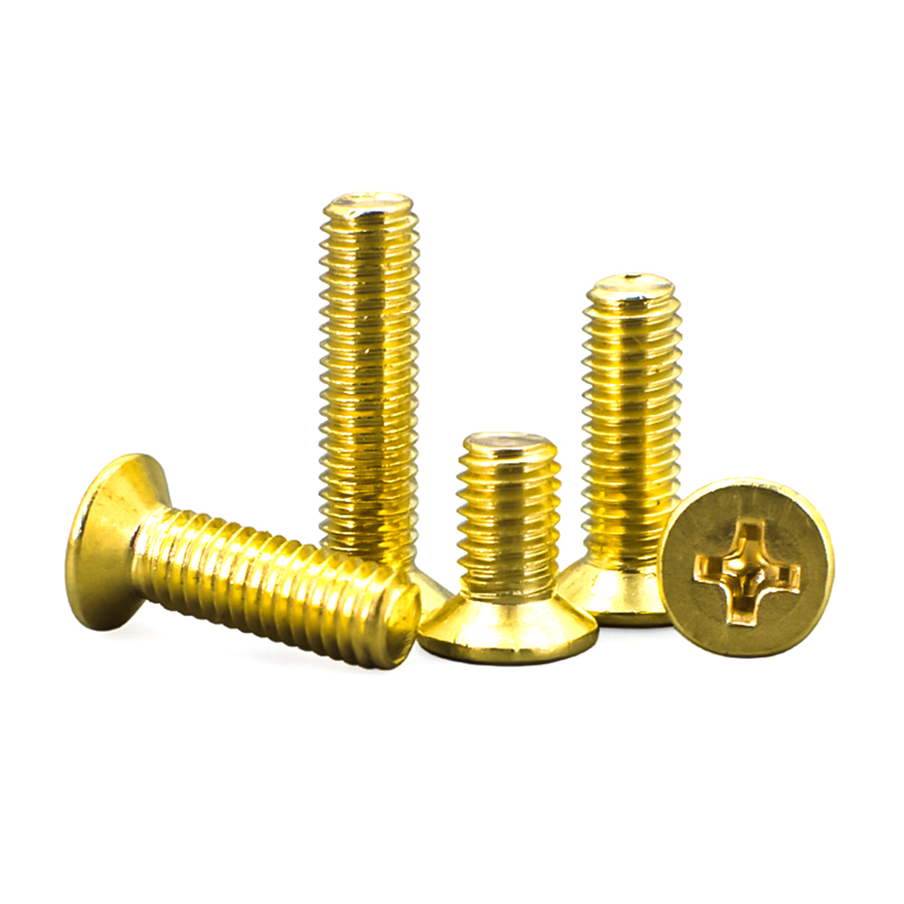 2-20 Pcs M5 M6 M8 Metric Thread Copper Cross Countersunk Screws Tornillos Vis Bolt Phillips Brass Flat Head Machine Screw