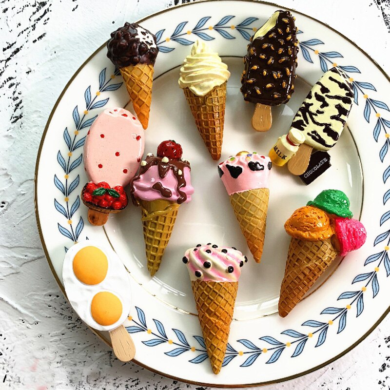 Creatieve Koelkast Stickers Kinderen Ijs Driedimensionale Hars Koelkast Magneet Koelkast Decoratie
