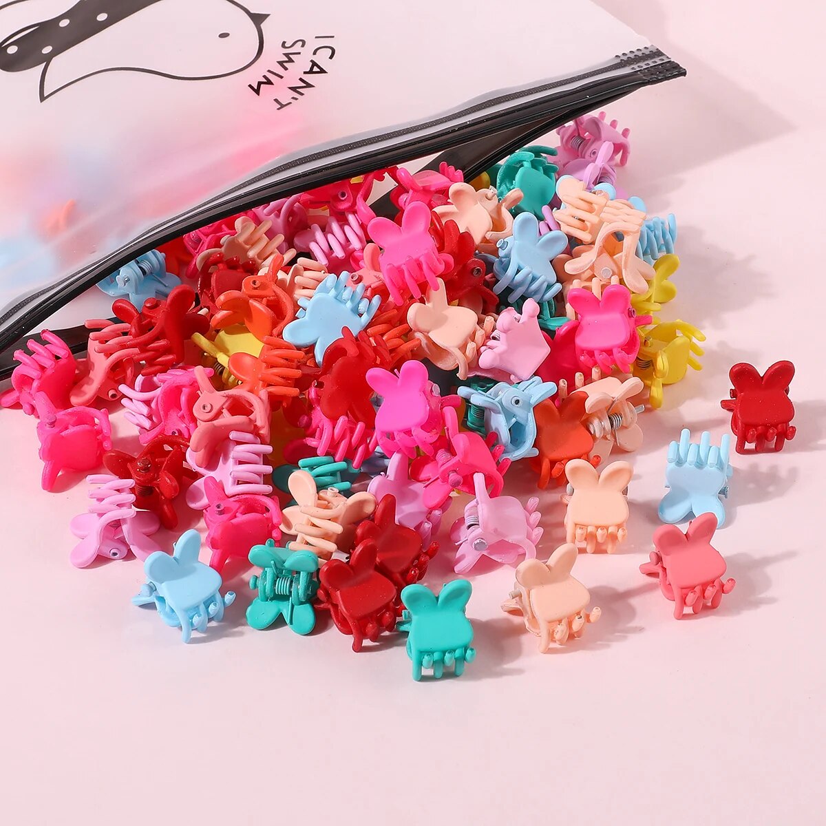 50 Uds. Pinzas para el cabello de dibujos animados bonitos para niñas, pinza pequeña con forma de flor y estrella, pinza para el pelo pequeña, horquilla dulce para niños, accesorios para el cabello de