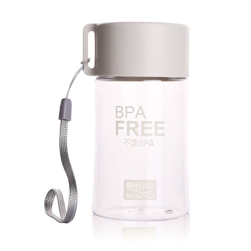 150Ml Plastic Waterfles Mini Leuke Water Fles Voor Kinderen Kids Draagbare Lekvrij Kleine Fles Water: WHITE