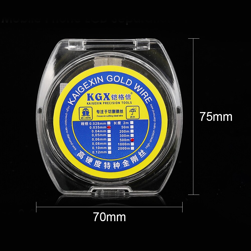 500M Gelegeerd Staal Goud Staal Snijlijn Voor Mobiele Telefoon Lcd-scherm Separator Reparatie Tools 0.035/0.04/0.05/0.06Mm