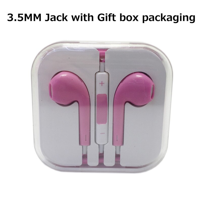 Lenrue-auriculares coloridos con cable para videojuegos, cascos con micrófono de 3,5mm para Xiaomi, IPhone, portátil, música, Sellphone: Pink with pakcage