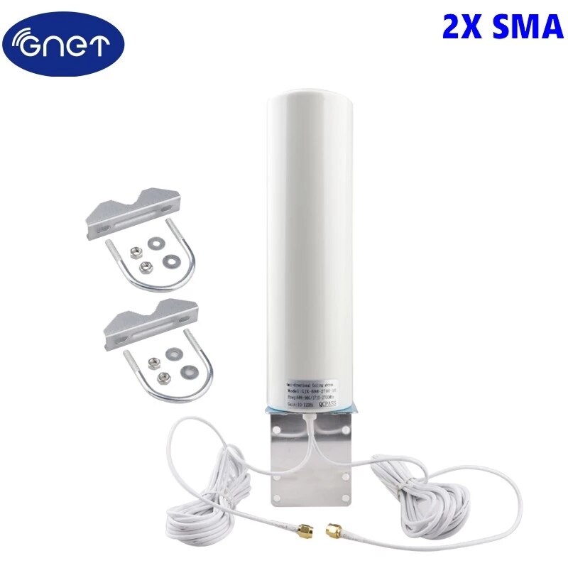 Antenne WiFi 3G/4G LTE double Mimo avec connecteur mâle SMA, Booster de Signal pour routeur CPE: 2x22dbi 5M