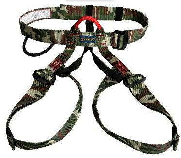 XINDA Sports de plein air harnais escalade demi-corps harnais taille soutien sécurité ceinture de sécurité équipement de protection: Green