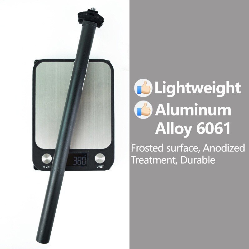 Tija de sillín para bicicleta de montaña, poste de asiento de aleación de aluminio, duradero, grueso, de 25,4/27,2/28,6/30,4/30,9/31,6x350/450mm