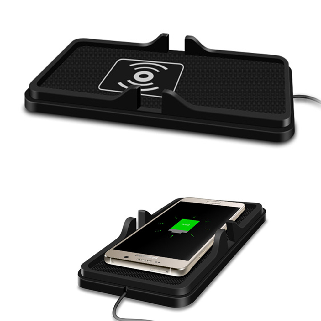 Non Slip Silicone Pad Car Mount Phone Holder Qi Wireless Charging Mat Pad for Car Dashboard Phone Mount for iPhone Samsung Mi
