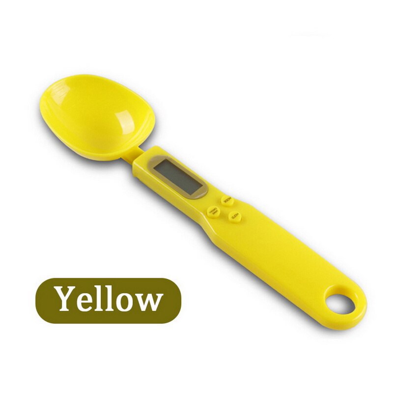 500g 0,1g capacidad café té balanza electrónica Digital cuchara medidora de cocina Dispositivo de pesaje pantalla LCD CookingNew: yellow 500g 0.1g