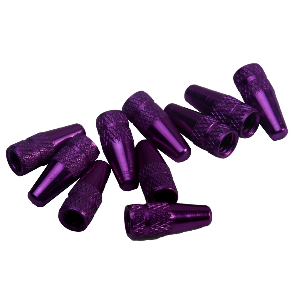 10 pièces/lot Presta casquette vélo vélo Fixie Presta roue jante pneu tige Air bouchons couverture anti-poussière vélo accessoires # H915: purple