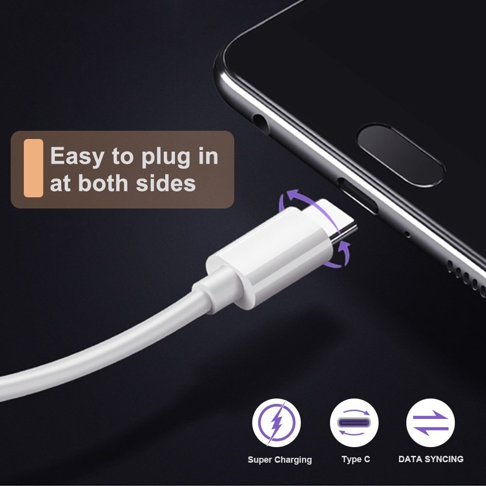 Cable de carga 5A para móvil, Cargador USB tipo C para Huawei Mate Xs/Mate X/P30 lite, P20 lite/lite P30/Mate 20 lite