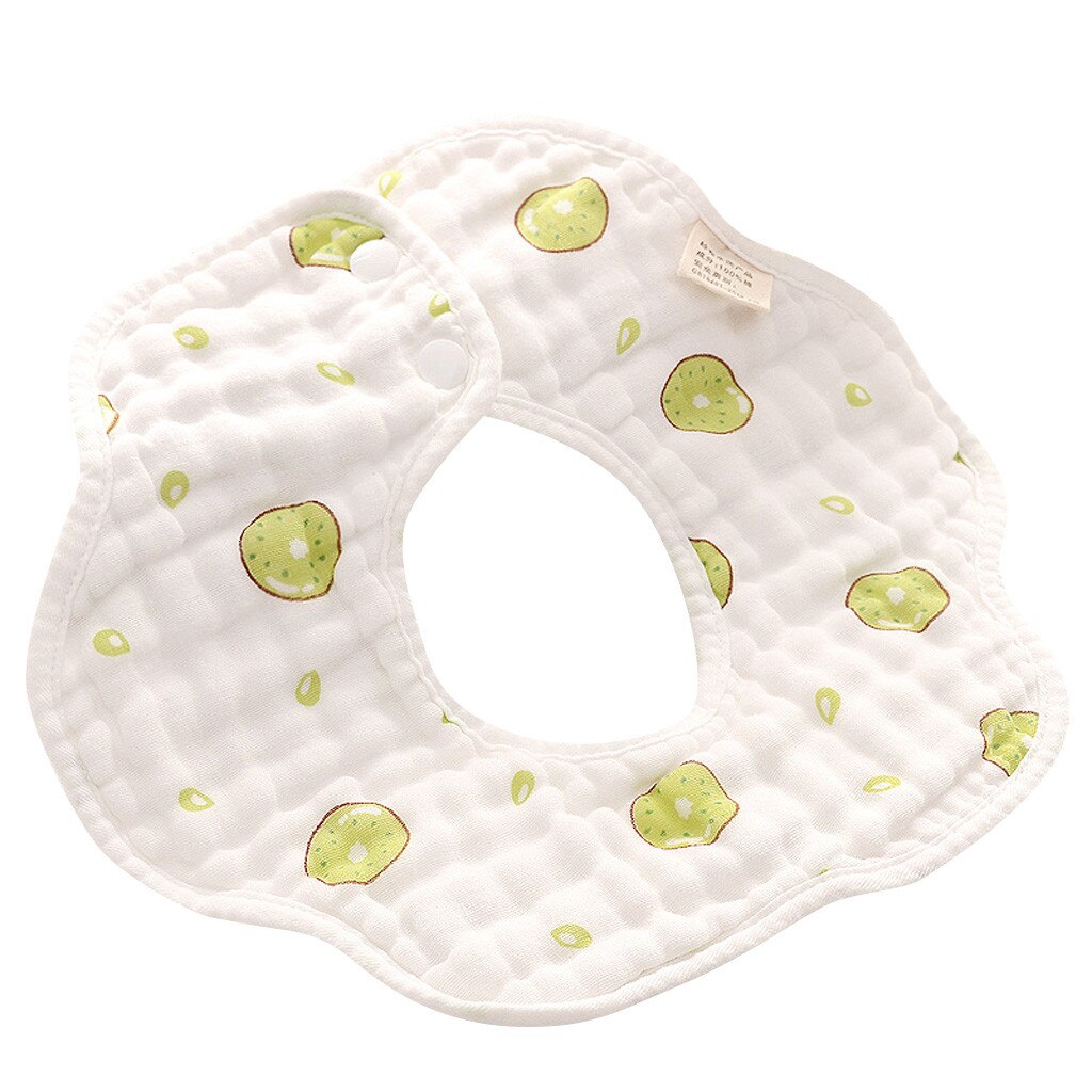 Baby Cartoon Slabbetjes Katoen Pasgeboren Baby Zachte 360 Graden Roterende Slabbetjes Speeksel Handdoek Speeksel Druipt Slabbetjes Baby Feed Burp Doeken: O