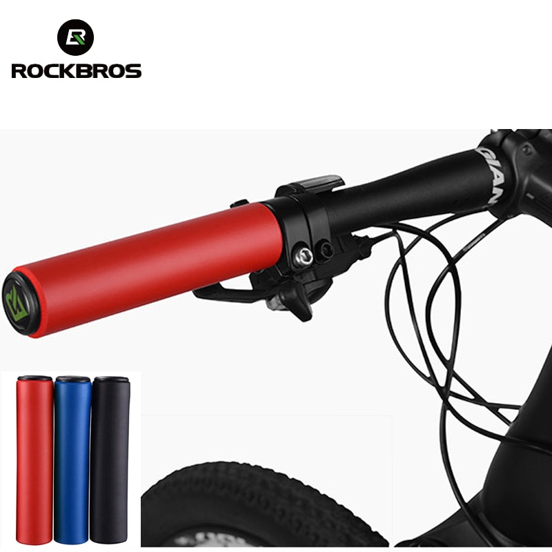 ROCKBROS Ultralight Fietsen Fiets Grips Siliconen MTB racefiets Stuur Grips Soft Anti-slip Shock-absorberende Handvat Onderdelen