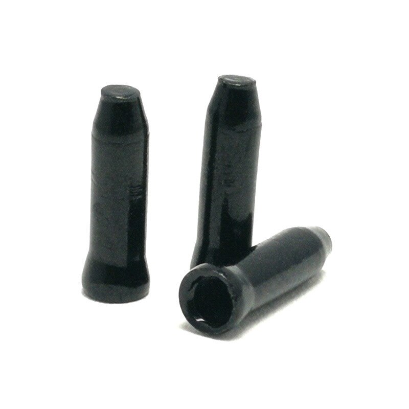 50 stk cykel mtb bremse wire ende kerne kapsler kabel aluminium cover gear cykler dele cykel udstyr cykel tilbehør hurtig: Sort
